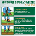 thumbnail image 5 of Grampa's Metal Weeder - Stand Up Weed Puller Tool With Steel Long Handle - Made With All Steel Handle & 4-Claw Steel Head - Easily Remove Weeds Without Bending, Pulling, or Kneeling (Black), 5 of 7