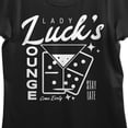 thumbnail image 6 of Lady Luck's Lounge Women's Black Short Sleeve Tee-Small, 6 of 7