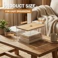 thumbnail image 3 of Trash Bag Holder with Bamboo Lid, Stackable Storage for Laundry Room Organization, Extra Large Garbage Bag Dispenser, Under Sink Pantry Organizer, 3 of 7