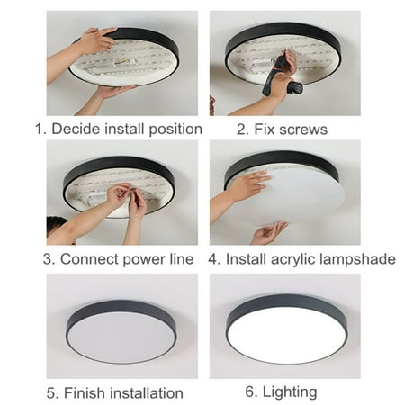 18w Led Ceiling Light Fixture With Remote Control Dimmable Color Lights Surface Mount For Living Room Bedroom Dining Canada - How To Install Led Lights In The Ceiling