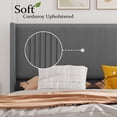 thumbnail image 6 of TROPOW Queen Bed Frame,with 50.4" Tall Wingback Headboard, Corduroy Upholstered Platform Bed Frame, Wooden Slats, No Box Spring Needed, Noise Free, Grey, 6 of 9