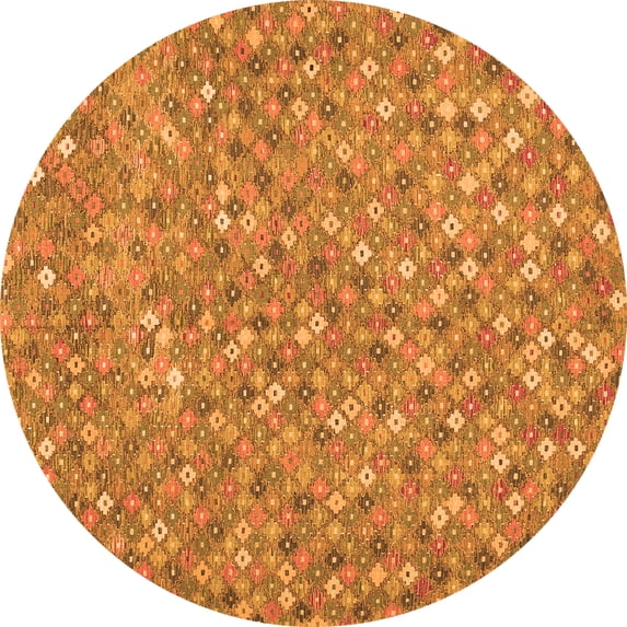 Ahgly Company Indoor Round Southwestern Orange Country Area Rugs, 6' Round