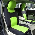 thumbnail image 3 of Unique Bargains Universal Black Green Front Car Seat Cover Kit Flat Cloth Fabric Seat Protector Pad for Car Truck SUV, 3 of 6