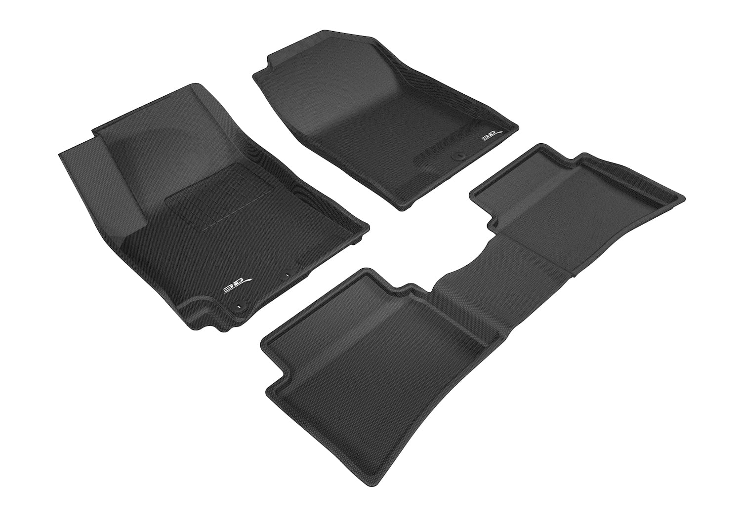 Black 3D MAXpider Cargo Custom Fit All-Weather Floor Mat for Select Kia Rio Models Kagu Rubber 