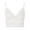 White, variant on Pntutb Womens Plus Size Vest Crop Wireless Bra Lingerie Sexy V-Neck Underwear Camisole