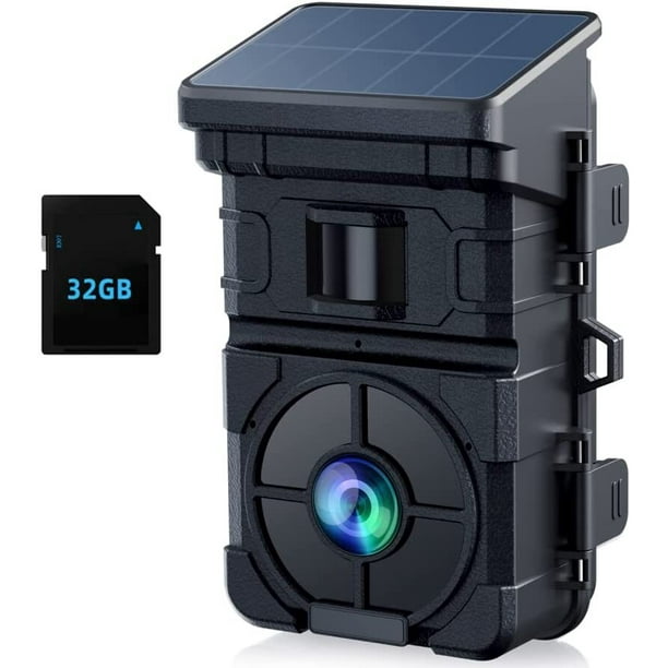 TOGUARD Solar Powered Trail Camera with SD Card 1080P 24MP Hunting Game