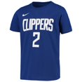 thumbnail image 2 of Youth Nike Kawhi Leonard Blue LA Clippers Icon Edition Name & Number Performance T-Shirt, 2 of 3