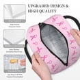 thumbnail image 3 of Yiaed Breast Cancer Awareness 1 Print Lunch Bag Adult Insulated Lunch Box, Leakproof Cooler Food Lunch Containers Reusable High Capacity Lunch Tote Bags-One Size, 3 of 6