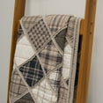 thumbnail image 5 of Donna Sharp Driftwood Whole Cloth Cotton w/ Ragging Quilted Decorative Throw, 5 of 6