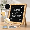 thumbnail image 4 of AGCAN Light Up Felt Letter Board with Stand, 10 x 10 Inches Wood Frame Message Board, Changeable Letter Boards with 290 Letters, Numbers and Symbols, 4 of 7