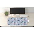 thumbnail image 2 of Colorful Computer Mouse Pad, Floral Artwork Autumn Leaves on Blue Backdrop Garden Theme Nature Illustration, Rectangle Non-Slip Rubber Mousepad Large, 31" x 12" Gaming Size, Multicolor, by Ambesonne, 2 of 2