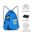 thumbnail image 5 of XMXT Unisex Drawstring Backpack for Women Men, Skeleton Moon Blue Illustration Waterproof Gym Bag String Bags for Shopping Sport Travel, m, 5 of 8