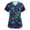 Purple, variant on Dwralegc Halloween Saffron Scrubs for Women Nurse Uniforms Plus Size Short Sleeve Nursing Tops Fun V Neck Scrub Shirts Halloween Printed Nurse Uniforms Saffron S