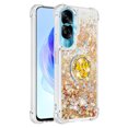 thumbnail image 2 of Funda para Honor 90 Lite 5G con Brillo Líquido Flotante, Purpurina, Parachoques y Anillo Giratorio Soporte, 2 of 5