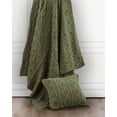 thumbnail image 2 of Hiend Accents Unisex Cable Knit Throw Blanket - TR5002-OS-GR One Size, 2 of 2