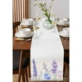 thumbnail image 2 of Lavender Spring Burlap Cotton Table Runner 13x120 Inches Long, Farmhouse Pastoral Pastel Flowers Farmhouse Table Runners, Outdoor Dining Tablecloths Decor for Baby Shower/Party/Wedding, 2 of 6