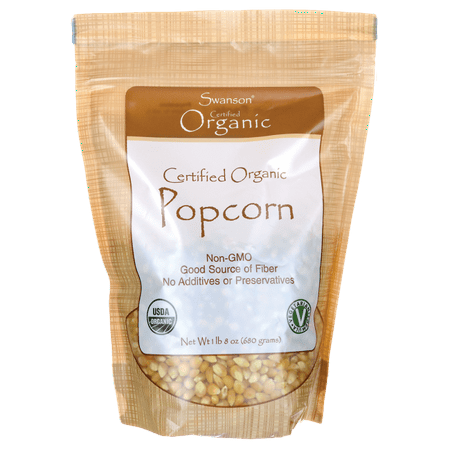 Swanson Certified Organic Popcorn 1 lb 8 oz Pkg
