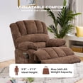 thumbnail image 4 of LIANLAM High Back Large Size Chenille Power Lift Recliner Chair with 8-Point Vibration Massage and Heat For Elderly, USB Charging, Dark Brown, 4 of 6