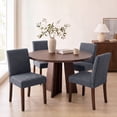 thumbnail image 5 of Upholstered Fabric Dining Chairs Set of 6 with Wood Legs, Modern Parsons Chairs with High Back for Kitchen, Dining Room, or Restaurant, Grey, 5 of 11