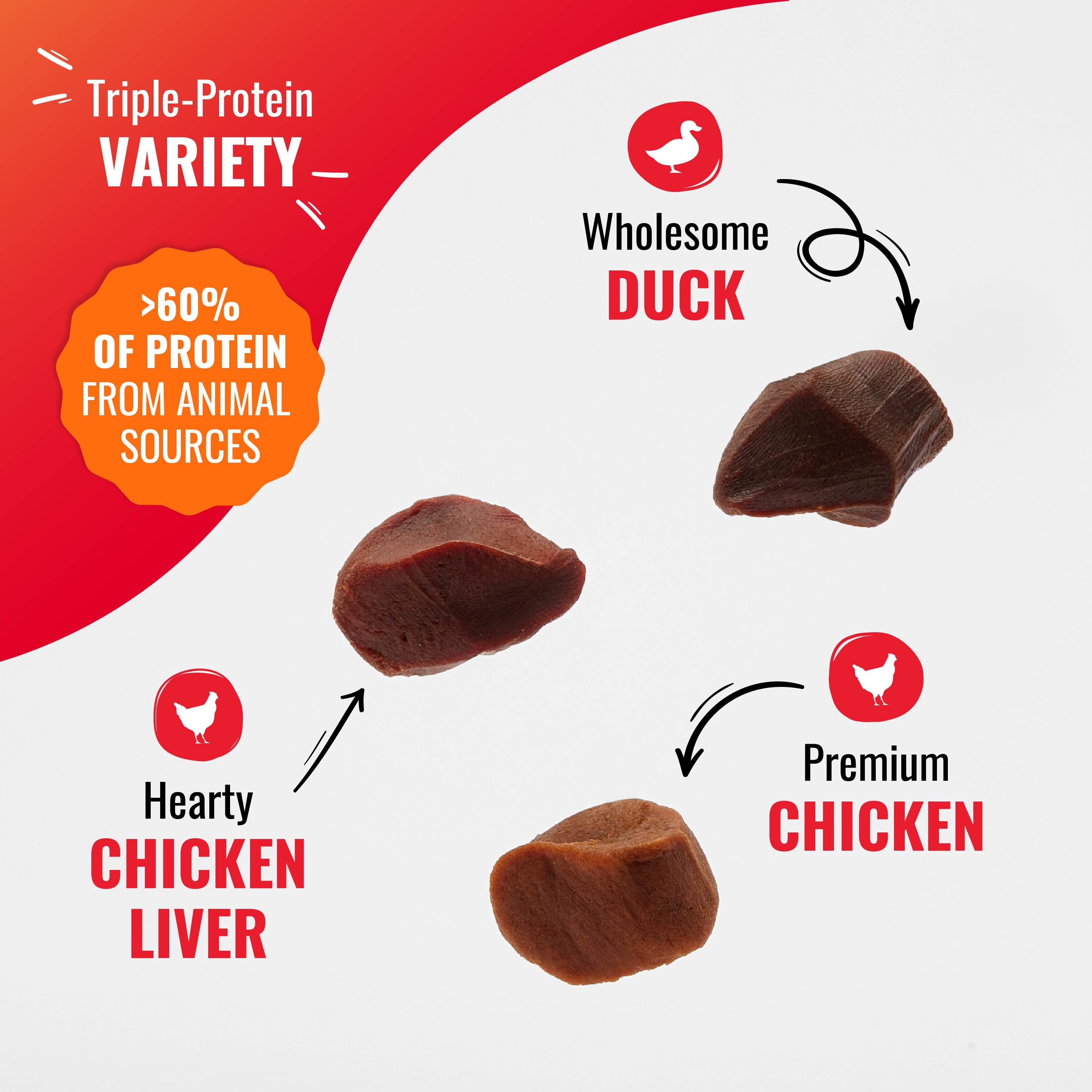 Good 'n' Tasty Kabob Bites Treat for All Dogs Triple- Protein Dog Treats for Rewarding, 4 oz