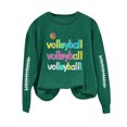 thumbnail image 4 of Trikvn Volleyball Graphic Sweatshirts for Women Casual Crewneck Long Sleeve Pullovers Fall Sports Fan Tops Letter Print Comfortable Activewear, 4 of 4
