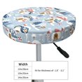 thumbnail image 4 of Picia cute Mushroom Village Pattern Round Stool Covers Comfy Seat Covers Stretch Removable Washable Chair Slipcover Round Bar Chair Cushion Cover-12 inch, 4 of 7
