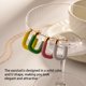 thumbnail image 4 of Jumpingount 1 par de pendientes para mujer, pendientes decorativos a la moda, joyería informal para fiesta, compromiso, vacaciones, decoración de Ropa, zapatos y accesorios Miscelánea Blanco Jumpingount AP017350-04, 4 of 6
