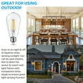 thumbnail image 7 of TorchStar ST19 LED 7W Vintage Edison Filament Bulb, Dusk to Dawn Photocell Sensor, E26 Base, ST64 Outdoor LED Bulb for Garden, Garage, Porch, Auto On/Off Lights, 2700K Soft White, Pack of 6, 7 of 7