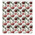 thumbnail image 3 of Ambesonne Shabby Flora Shower Curtain, Flower Roses Buds, 69"Wx75"L, Olive Green Maroon, 3 of 3