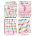 thumbnail image 5 of Cyndeelee Girls 2T-16 Hooded Swimsuit Zip-Up Terry Swim Cover Up, 5 of 5