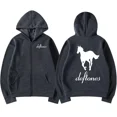 thumbnail image 4 of Deftones-Sudadera con capucha y cremallera para hombre y mujer, abrigo de manga larga de gran tamaño, estilo Harajuku, banda de Rock y Hip Hop, color blanco, ropa de calle, 2024, 4 of 5