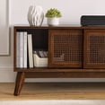 thumbnail image 3 of 59-Inch Rattan TV Console | Supports Large TVs, Solid Wood Legs for Durability, 3 of 6