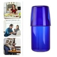 thumbnail image 5 of Viveous Blue Bedside Night Carafe Pitcher and Tumbler Glass Set 500ml Nightstand Water Carafe Glass Water Cup for Drinking, 5 of 10