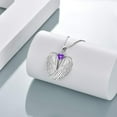 thumbnail image 3 of Angel Wings Necklace 925 Sterling Silver Guardian Angel Wings Pendant Necklace Birthstone Necklace for Women  Christmas Jewelry Gifts, 3 of 10