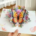 thumbnail image 7 of 3D Butterfly Pop-Up Greeting Card With Envelope - Mother'S Day Birthday Thank You Card, Eco-Friendly Paper Carving Floral Bouquet Folding Card, 7 of 7