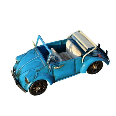 Masteelf Blue Iron Vintage Car Model for Decoration with Exquisite Workmanship and Plating Technology Great