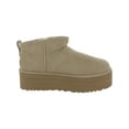 thumbnail image 2 of Ugg Womens Classic Ultra Mini Platform Suede Sherpa Ankle Boots, 2 of 3