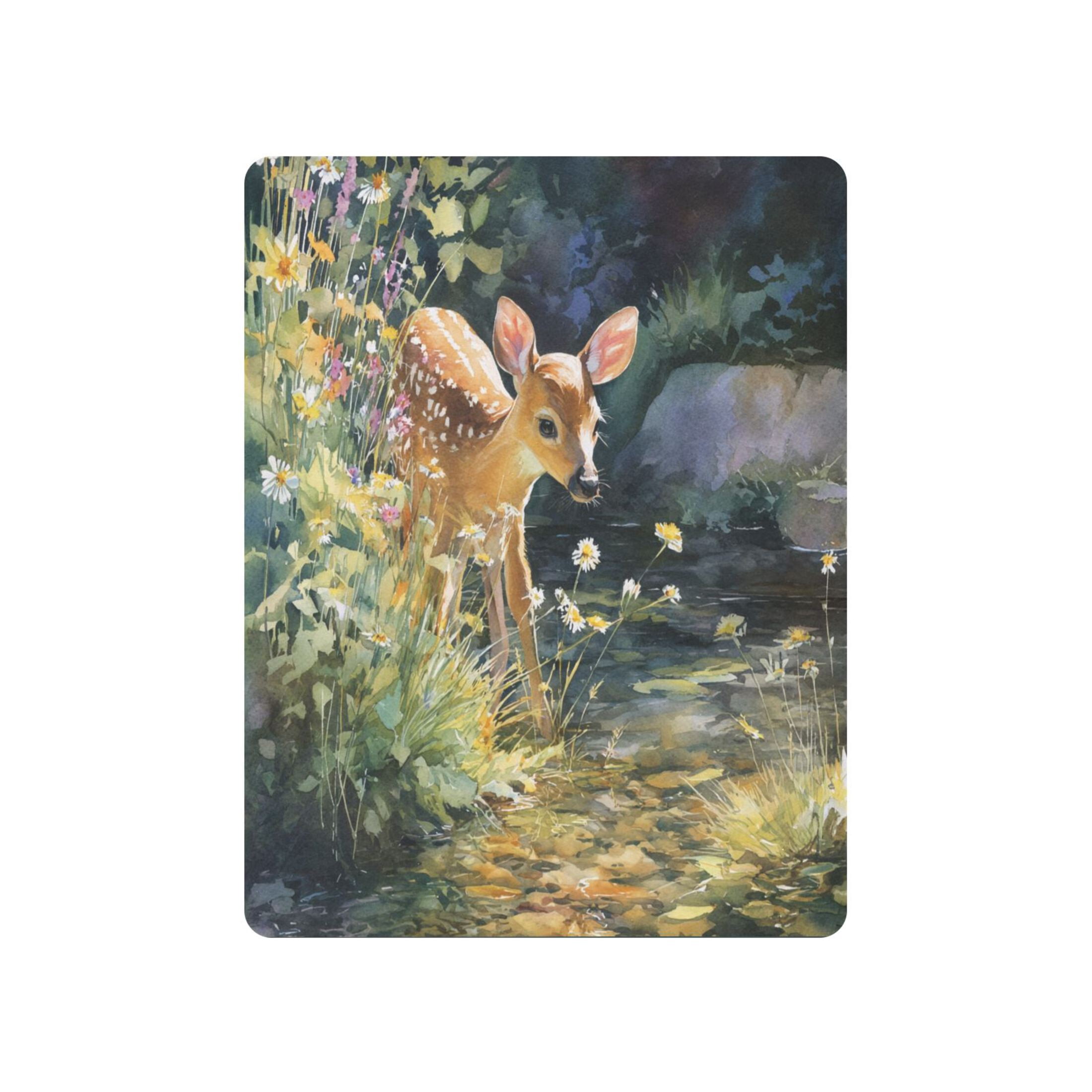 Baby Essentials 52”x 28”- Standard Cotton-like Modal Elastic- Little Deer Design Crib Sheets for Newborns and Toddlers
