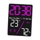 thumbnail image 2 of Reloj despertador digital de escritorio con enchufe y pantalla de dígitos grandes, portátil, 12/24 horas Luz de fondo roja rosa, 2 of 9