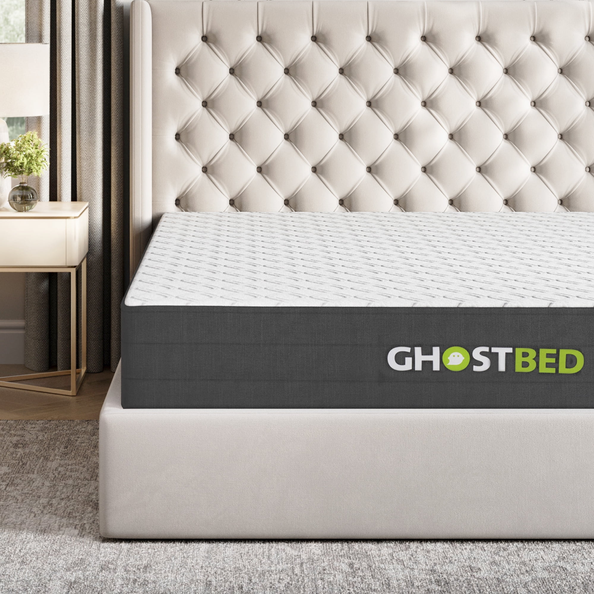 GhostBed 10 Inch Memory Foam Mattress, Medium-Firm, Twin XL Size