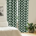 thumbnail image 2 of Ambesonne Animal Art Window Curtains, Watercolor Pattern Doves, Each 28" W x 95" L, Hunter Green and Off White, 2 of 4