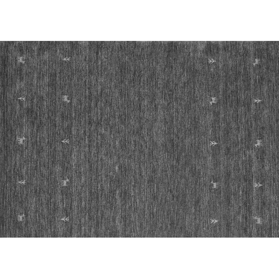 Ahgly Company Indoor Rectangle Abstract Gray Contemporary Area Rugs, 2' x 3'