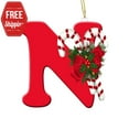 thumbnail image 4 of Holloyiver Christmas Tree Decoration Pendant, Personalized Christmas 26 Initial Letter Ornaments, Red Ornaments for Christmas Tree Indoor Christmas Decorations Christmas Xmas Gifts for Kids, 4 of 8
