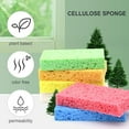thumbnail image 5 of ARCLIBER Cellulose Sponges, Heavy Duty Scrub Kitchen Sponge, Clean Tough Messes Without Scratching, Pop Up Eco Sponges DIY Green (6 Pack), TBWS-10006-Gr, 5 of 10