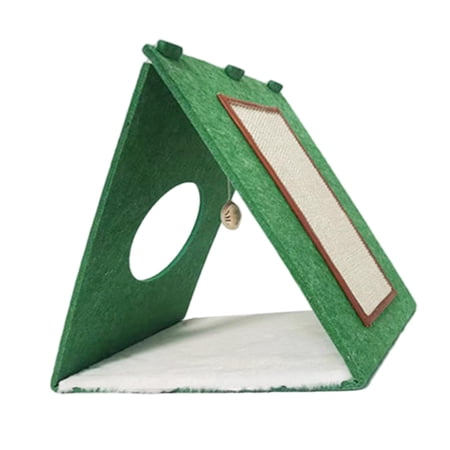 Cat Scratcher Pad with Bell Sofa Furniture Protector Claw Scratcher Pet Supplies Scratching Pad Cat Scratcher Toy for Kitty Grinding Claw Green