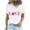 White I, variant on Jamicy Short Sleeve Tops for Women Valentine's Day Gift for Women Women Love Print Shirt Fashion Soft Short Sleeve Tops for Women Round Neck Tee Tops