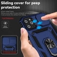 thumbnail image 4 of for iPhone 11 Pro Case with Camera Lens Cover HD Screen Protector, Dual Layer Military Grade Drop Protection Magnetic Ring Holder Kickstand Protective Phone Case for iPhone 11 Pro 5.8 inch (Navy Blue), 4 of 9