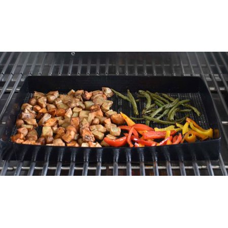 Heavy Duty Smoker BBQ Grill Basket 16.5" x 11.6" x 1.5" Non-Stick PTFE Wide Mesh Essentialware SNS111655 - image 3 of 3