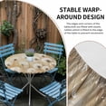 thumbnail image 2 of White Dandelion Round Tablecloth for 45-54 Inch Tables,Fitted Table Cover with Elastic Edge,Country Botanical Floral Flowers Plants Waterproof Outdoor Table Cloth Protector for Patio Garden Dinner, 2 of 9