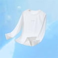 thumbnail image 5 of ITSAME Girls Long Sleeve Shirt Crew Neck Ragalan Sleeve Active Fit Kids Casual Athletic Tops White Size 10, 5 of 8